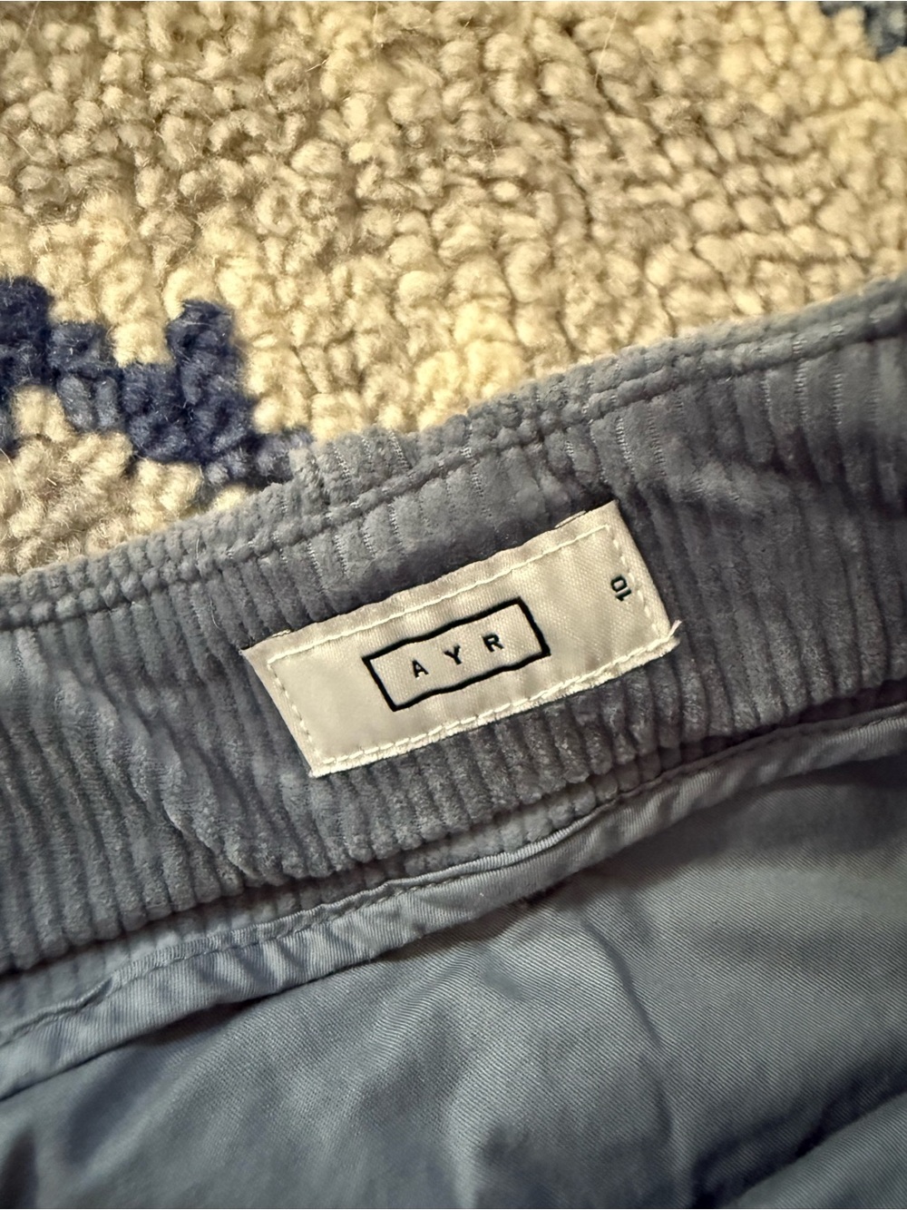 AYR Light Blue Corduroy Trousers - Picture 3 of 3